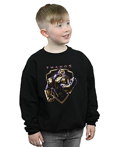 Marvel Boys Avengers Endgame Thanos Shield Sweatshirt Black 7-8 Years
