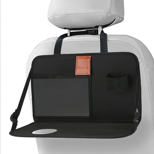 Samuliy Organizador de asiento trasero con bandeja, bandeja de comida para coche, organizador de asiento trasero de coche, bandeja de volante, escritorio, bandeja de alimentos, camión, vehículo