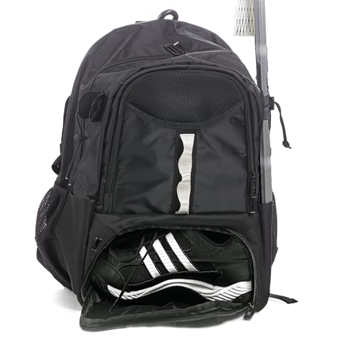 Athletico Turf Extra Large Lacrosse Backpack - Holds Lacrosse & Field Hockey Equipment - Two Stick Holders, Separate Cleats Compartment (Black) by Athletico - Used condition - US$62.99
