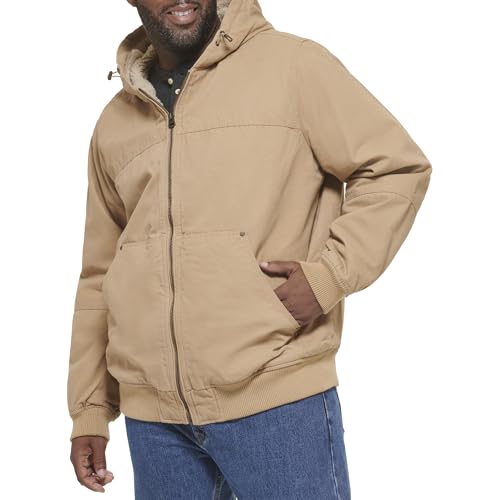 Image of Levi's Men's Workwear Cotton Canvas Hooded Bomber Jacket