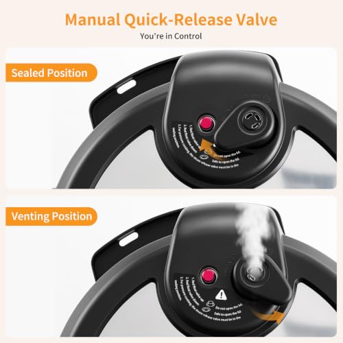 Image of NEWBULIG 10-In-1 Electric Pressure Cooker, 3 Quart Multi Cooker for Rice, Stew and Steam, Small Programmable Stainless Steel Pot with Slow Cook Function and Ceramic Inner Pot