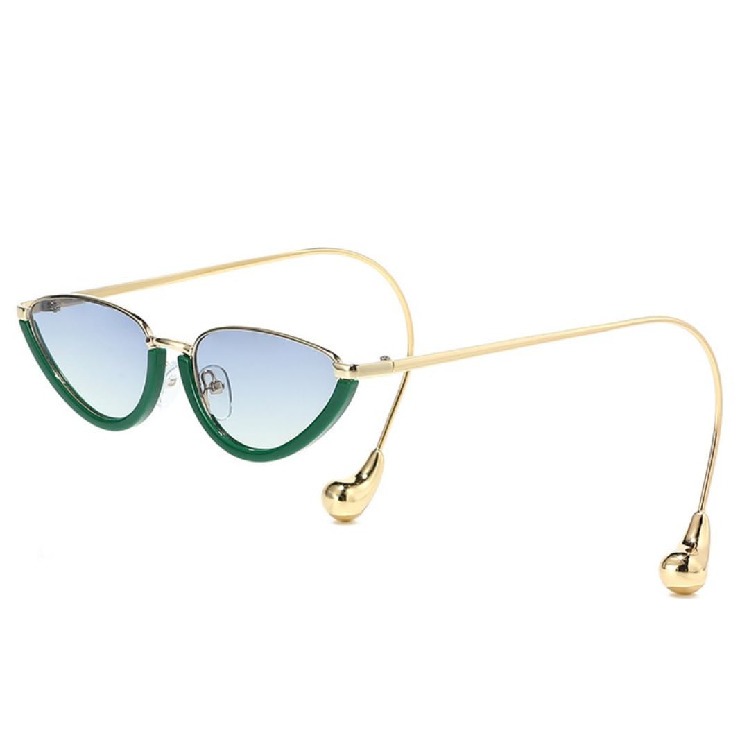 Occhiali da sole da donna con occhi di gatto, stile punk, di lusso