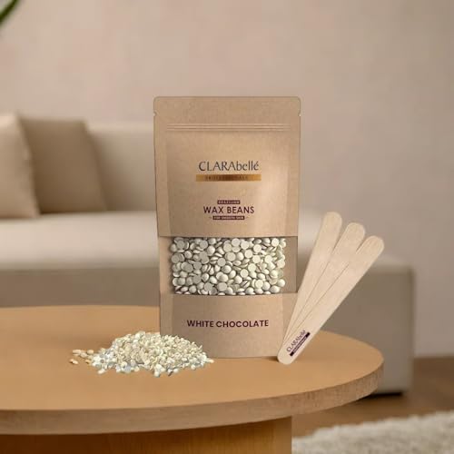 Image of Unisex Adult Hair Removal Brazilian Hard Wax Beans For Face, Eyebrow, Back, Chest, Bikini Areas, Legs, Arms And Beards | White Chocolate (White Chocolate, 200 Gram)