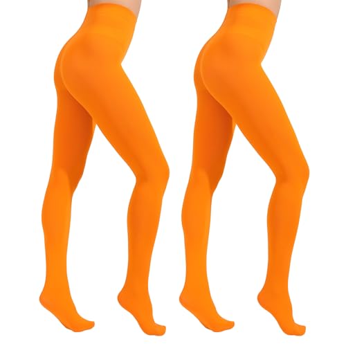 Image of Paralinda 2 Pairs Women's Solid Color Tights 80D, Soft Opaque Microfiber Tights