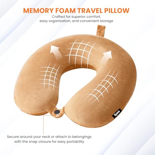 Image of Travel Neck Pillow | Soft Velvet U Shape Neck Support Cushion for Sleeping, Travelling & Cervical Pain Relief | Comfortable Head Rest Pillow for Airplane Flight, Car, Bus & Train (Beige)