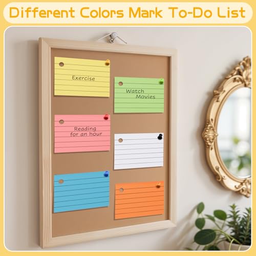 1000 Stücke Karteikarten, A8 Linierte Lernkarten mit Krafteinband und Loseblattring, 150g/m² Lernkarten in 10 Farben für Vokabel Lernen, Schule, Büro, Zuhause(7.4 x 5.2 cm)