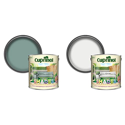 Cuprinol 5092567 Garden Shades - Seagrass (2.5L) & 5159077 Garden Shades - White Daisy (2.5L)