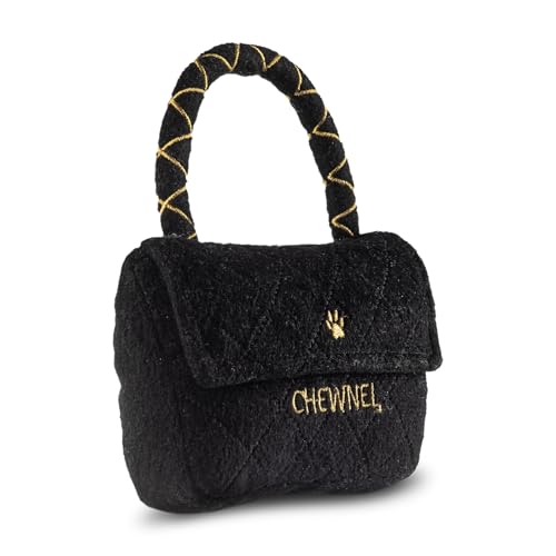 Dog Diggin Designs Chewnel Classique Plush Dog Toy Purse | Luxury-Inspired Parody Designer Handbag with Squeaker, Soft Plush Fashion Dog Toy – Haute Couture Purses & Handbags - Image 3