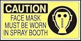 Caution Face Mask Must Be Worn In Spray Booth Sign