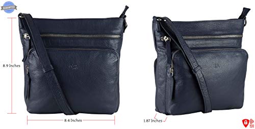 Image of Genuine Leather Crossbody Purse and Handbags - Crossover Bag Over the Shoulder Women | Genuine Leather