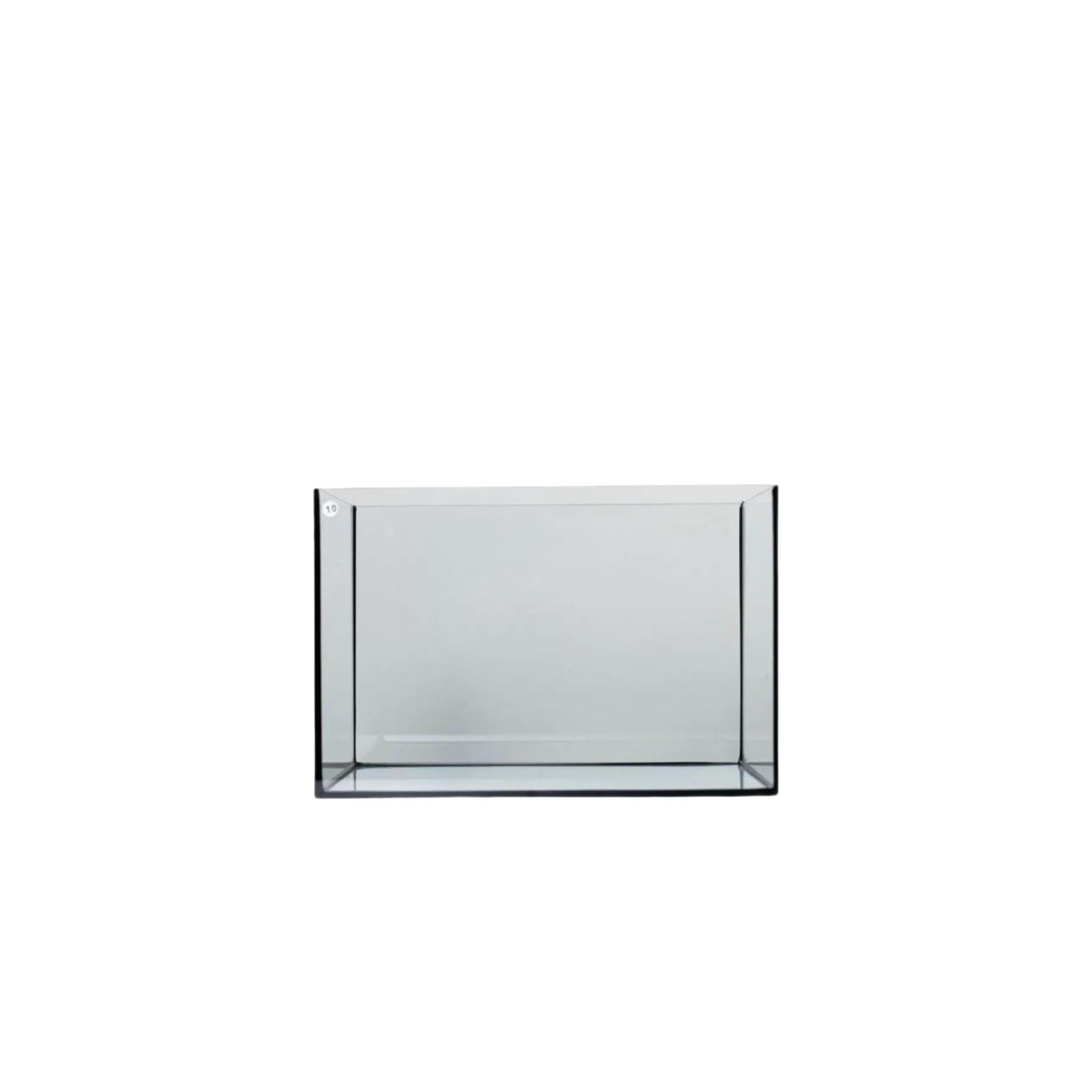Acuario para Peces Recipiente de Vidrio Grueso y Transparente Diseño Rectangular con Tapa Aleatoria y Borde de Silicona Negra Adecuado para Oficinas Salas Dormitorios y Estudios , 35*21*23cm