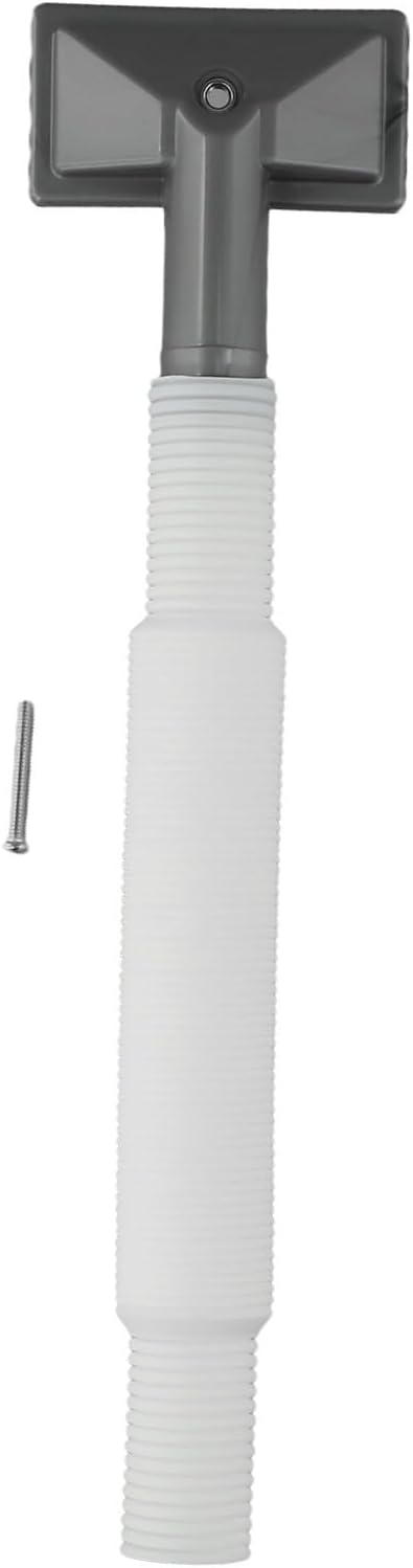 Adjustable Height ABS Sink Overflow Pipe, 77.5 x 41 mm Square Interface Drainer Head Replacement for Kitchen Fits Horizontal or Vertical Connection, Includes Seals for Easy Installation