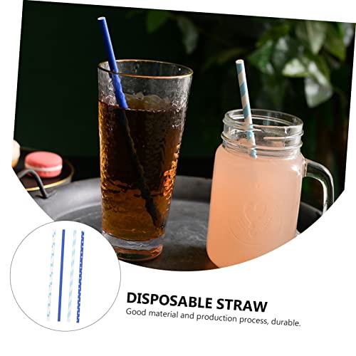 Pitillos de papel azul desechables 200pcs miniatura 3