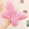 PEACH CAT Butterfly Pillow Decorative Butterfly Shaped Throw Pillows 16" x 12" Soft Plush Cushion Decor for Bedroom Living Room Sofa Couch Pink #1