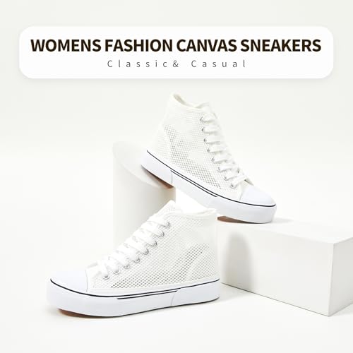 Image of hash bubbie High Top Canvas Sneakers Fashion Walking Shoes | high tops non slip on walking breathable casual comfortable lace up tennis shoes