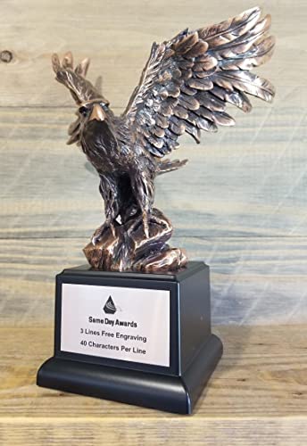 Same Day Awards Freedom Bronze Premium Eagle Trophy (11.5 Inches) - Personalize/Customize W/Engraving #TOP4