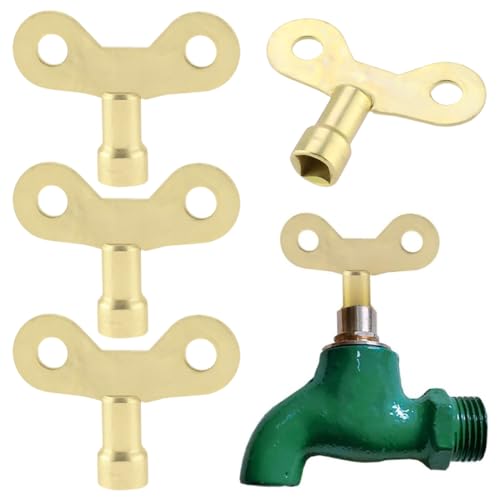 4 Piezas Llaves del Grifo de Agua Clave Faucet Key, Water Tap Keys Wrench Llaves de la Válvula del Radiadorr