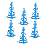 HEMOTON 6stücke Agilitätskegel aus Pe-Material für Fußball und Basketball-Training Multifunktionale Markierungen für Übungen und Beweglichkeitstraining Tragbar und Langlebig