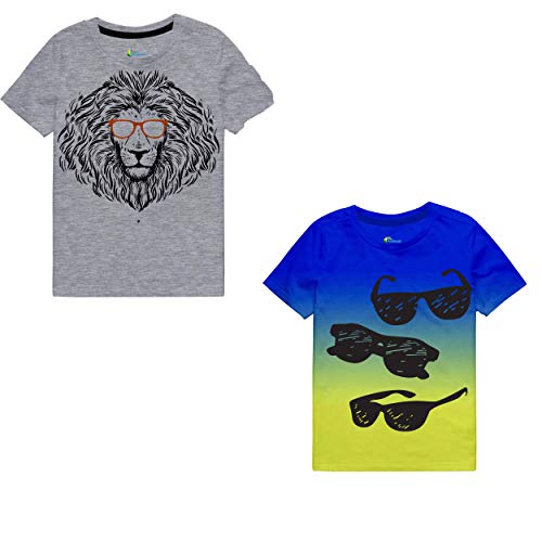 Image of Real Basics Boy's Regular Tshirt(Pack of 2)