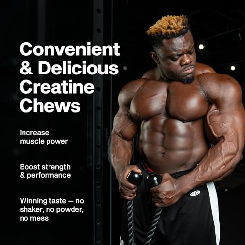 Image of MuscleTech Creatine Chews - Creapure Monohydrate Supplement for Muscle Recovery, Muscle Builder & Energy Boost - Pre Workout Supplement for Men & Women - 90 Chewable Candies, Boogieman Punch