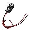 9V Battery Clip Connector Tinned Wire Leads 15cm Black Red I Type Battery snap Clip Connector 5Pcs
