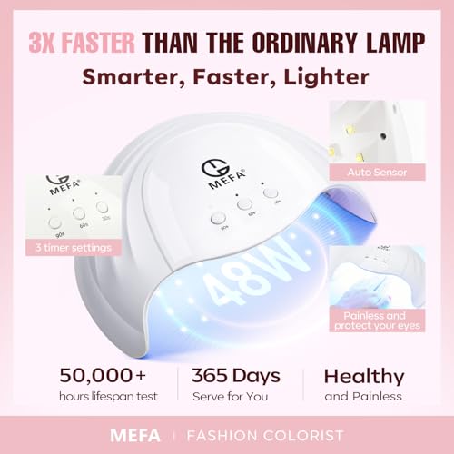 MEFA 56 Pcs Gel Nail Polish Kit with U V Light, 32 Colors All Seasons Soak Off Gel Polish Nail Set with Matte/Glossy Base Top Coat Essential Manicure Tools Nails Art DIY Christmas Gifts for Women - Image 6