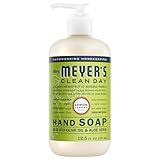 MRS. MEYER'S CLEAN DAY Hand Soap, Made with Essential Oils, Lemon Verbena, 12.5 fl. oz