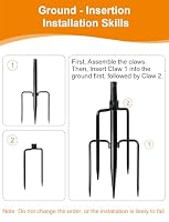 4 Pack String Light Poles for Outside, Adjustable Metal Patio Light Poles — image 6