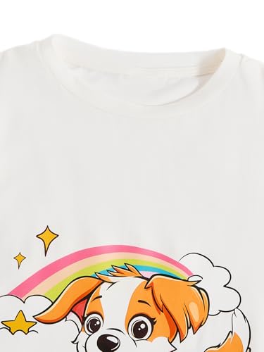 Verdusa Girl's Cute Graphic Tees Oversized Tshirts Round Neck Summer Tops4