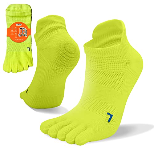 Jdq Toe Socks For Men Women, Running Five Finger Crew Socks, Yoga Socks, Athletic Low Cut Socks, No Show Soft Comfortable Breathable 2 Pairs(Green)-M #TOP5
