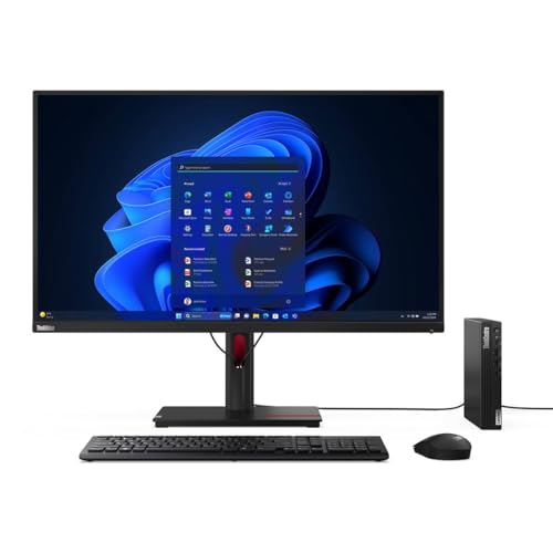 Image of Lenovo ThinkCentre M70q Gen 5 - Tiny Desktop - 14th-Gen Intel Core i5-14400T - 16 GB DDR5 - 512 GB NVMe SSD - Intel UHD Graphics 730 - Wi-Fi 6E & Gigabit Ethernet - Windows 11 Pro - Raven Black