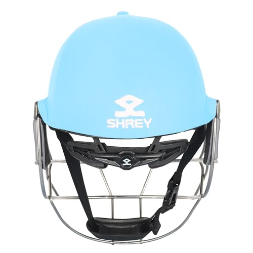 Image of Shrey Koroyd Stainless Steel Cricket Helmet Sky Blue Medium