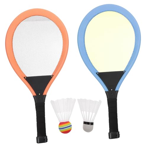 Parliky 1Set Badminton Racket with Light Durable Mesh Racket for Parent Sports Activity Educational Athletic for Fun and Coordination