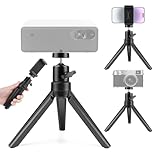 JSMTKJ Beamer Ständer, Mini Stativ für Projektor, Kamera, Smartphone & Webcam, Schwarz, ABS+Metall, 360° drehbar, 18 cm
