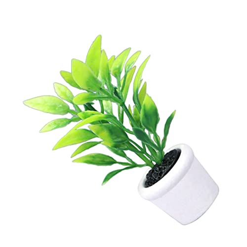 PRETYZOOM Mini Planta En Maceta Accesorios Verdes Decoraciones para El Hogar Mini Adornos De Paisaje Decoración De Flores Planta En Maceta En Miniatura Decoración del Hogar Green El Plastico