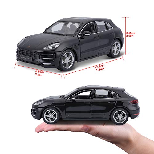 Bburago 1:24 Porsche Macan Negro Metálico miniatura 5