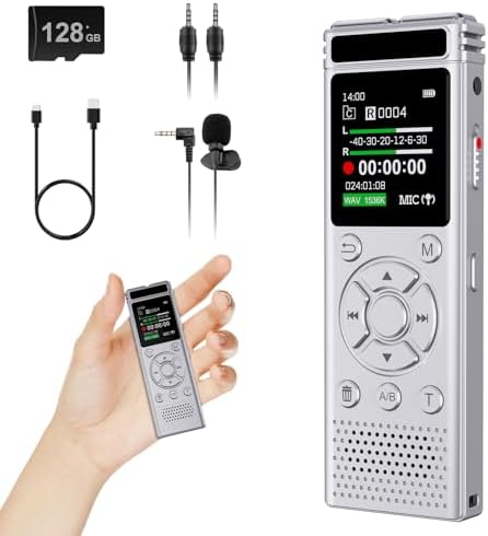Amazon.com: 136GB Digital Voice Recorder with Playback,9000 Hours Audio ...