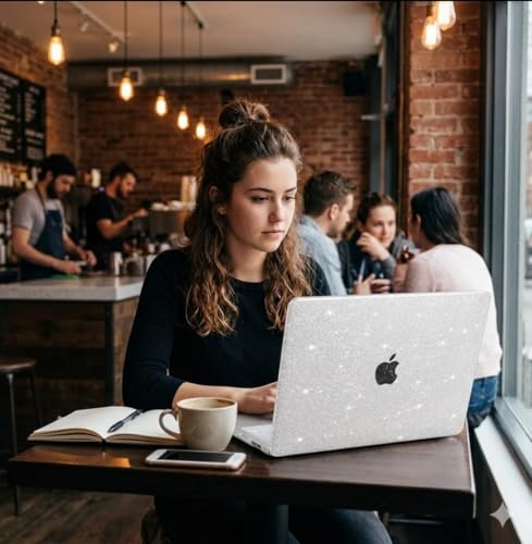 Image of Midkart Compatible with MacBook Neo Case 13 inch 2026 Release Model A3404 with A18 Pro Chip Hard Shell Case Cover with Keyguard and Dustplugs, Transparent Glitter