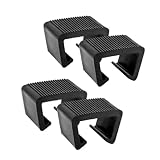 FUANA Set di 4 clip per mobili in rattan, connettori in plastica antiscivolo per evitare il movimento del modulo, elementi di fissaggio per divano da giardino, colore nero