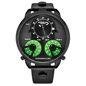 Stuhrling Original Men's 50mm Triple-Time Zone