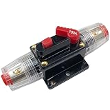 SPTSSWET KFZ Sicherungshalter 100A Inline-Leistungsschalter Reset-Sicherung 12V-24V DC für den Schutz Car Audio Solar Inverter Systemschutz von Automobil Marineboot Audiosystemen