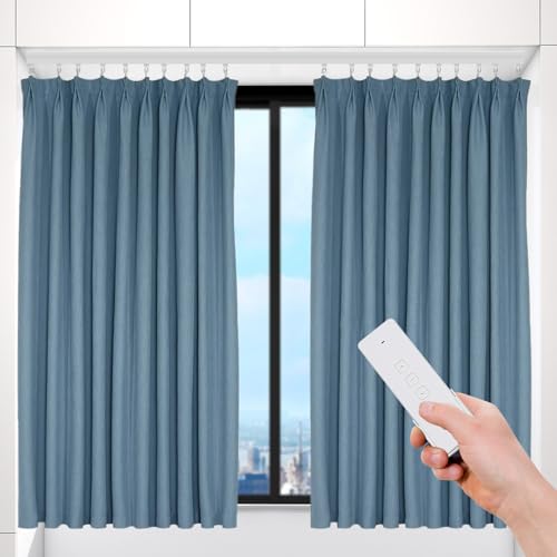 Electric Curtain Track with Remote Control, Smart...