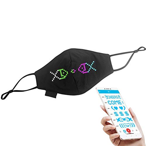 Facial Programável LED para Controle de APP Recarregável Capa