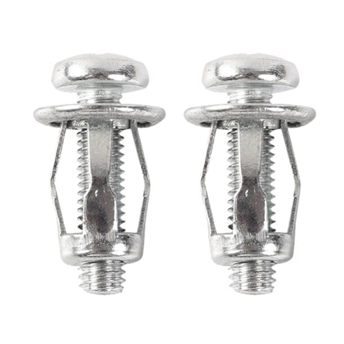 15pcs M4 M5 M6 M8 Rivet Lock Nuts with Screw Fixed License Plate for Car Screw Iron Skin Screw Jack Nuts Hollow Wall (Color : Silver, Size : 15pcs M6)