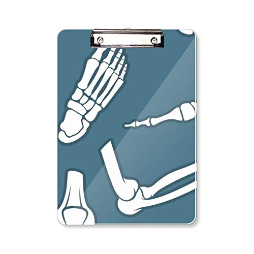 Porte-bloc squelette bleu A4 pour écrire debout sans table lors de vos diagnostics