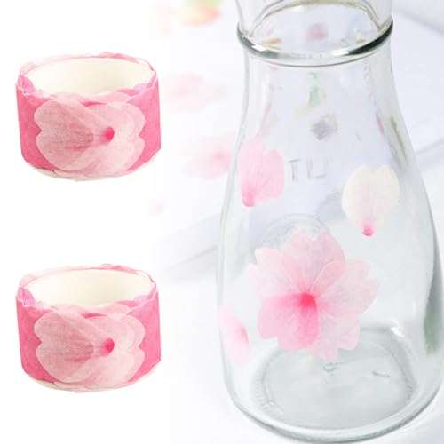 桜の花びら マスキングロールステッカーシール 和紙テープおしゃれ 和紙小巻ロール マスキングテープセット DIYデコレーション 手帳アクセサリー 工芸品 ローリングペーパー 包装/美術/工芸用 紙テープ 桜ステッカー 桜シール スケジュール プレゼント (