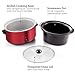 Elite Gourmet MST-900RXT Electric Ceramic XL Jumbo Slow Cooker, Adjustable Temp, Entrees, Sauces, Stews & Dips, Dishwasher Safe Glass Lid & Crock, 8.5Qt, Metallic Red