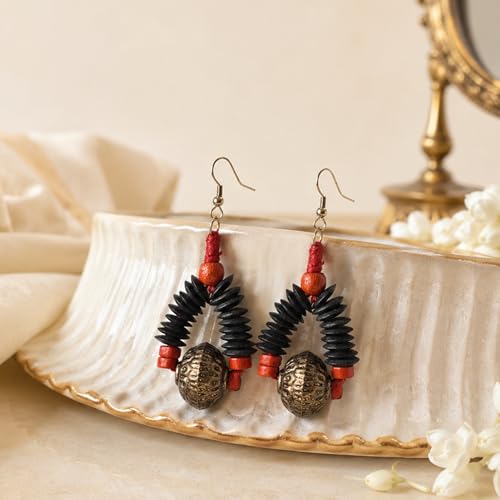 Image of Handcrafted Bohemian & Ethnic Earrings Collection for Women - Artistic, Nature-Inspired Statement Designs in Studs, Drops & Chandeliers