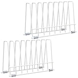 AKAZA 2 Pack Reusable Bags Drying Rack-Multiple Kitchen Storage Organizer for Plastic, Gallon, Snack, Sandwich Bags, Desktop Book Shelf, Dresser Storage Rack (White)