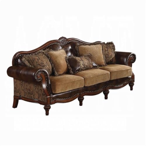 Acme Dreena Rolled Arm Faux Leather Sofa